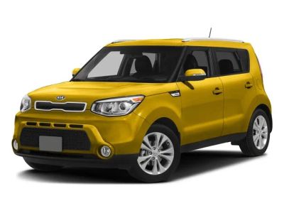 2016 Kia Soul + in Shadow Black — front three-quarter view