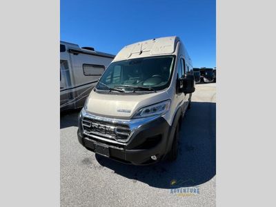 2025 Winnebago Solis in Sandstone Pearl — front three-quarter view