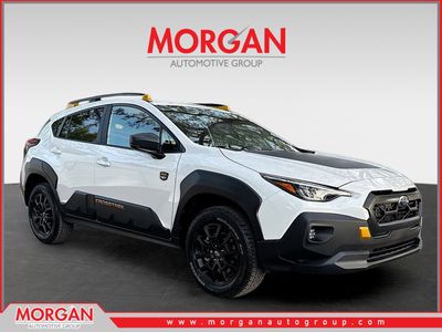 2026 Subaru Crosstrek Wilderness in Crystal White Pearl — front three-quarter view