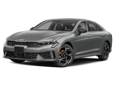 2026 Kia K5 GT-Line in Gray — front three-quarter view