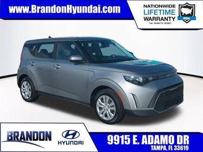 2024 Kia Soul LX in Gray — front three-quarter view