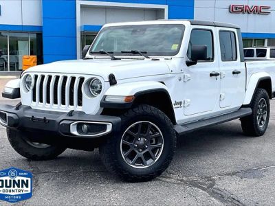 2020 Jeep Gladiator Overland in White — front three-quarter view