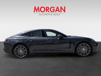 2018 Porsche Panamera — rear three-quarter view