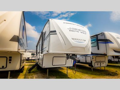 2025 Forest River RV Cherokee Arctic Wolf — front three-quarter view