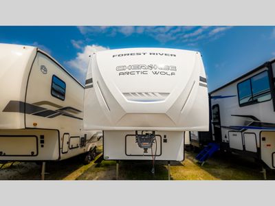 2025 Forest River RV Cherokee Arctic Wolf — rear three-quarter view