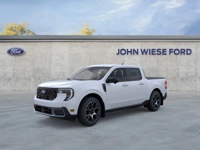 2026 Ford Maverick LARIAT AWD in Space White Metallic — front three-quarter view