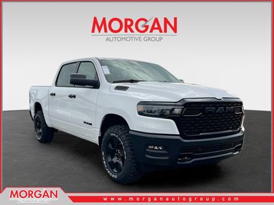 2026 Ram 1500 Warlock in White — front three-quarter view