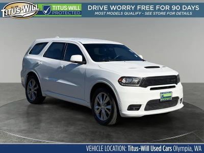 2019 Dodge Durango R/T in White Knuckle Clearcoat — front three-quarter view