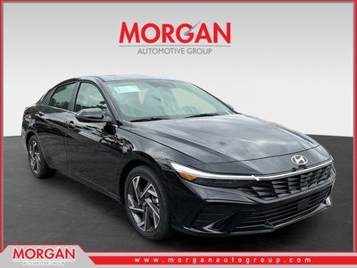 2026 Hyundai ELANTRA HYBRID Limited in Abyss Black — front three-quarter view
