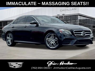 2018 Mercedes-Benz E-Class E 400 4MATIC® in Obsidian Black — front three-quarter view