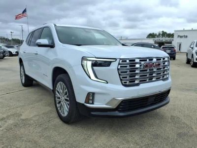 2026 GMC Acadia Denali in Glacier White Tricoat — front three-quarter view