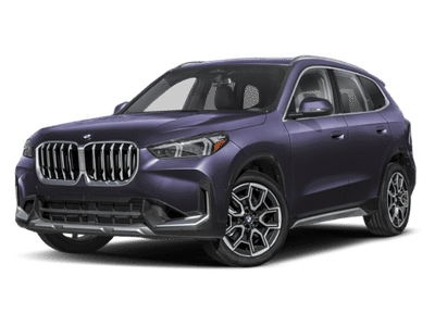 2026 BMW X1 xDrive28i in Night Dusk Blue Metallic — front three-quarter view