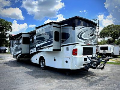 2017 Tiffin Allegro Red — rear three-quarter view