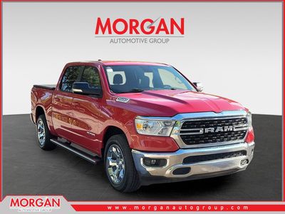 2022 Ram 1500 Big Horn in Flame Red Clearcoat — front three-quarter view