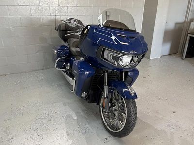 2025 Indian Motorcycle Pursuit Limited 112 Springfield Blue in BLU — front three-quarter view
