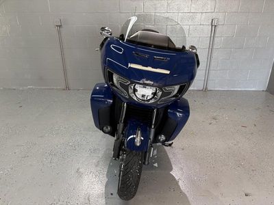 2025 Indian Motorcycle Pursuit Limited 112 Springfield Blue — rear three-quarter view