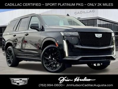 2024 Cadillac Escalade in Black — front three-quarter view