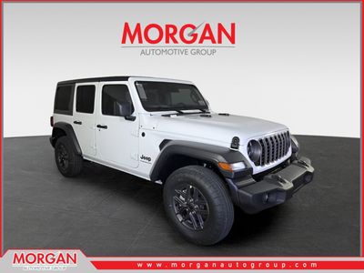 2026 Jeep Wrangler Sport S in White/off-white — front three-quarter view