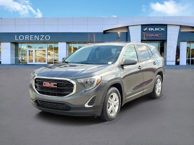 2018 GMC Terrain SLE in Graphite Gray Metallic — front three-quarter view