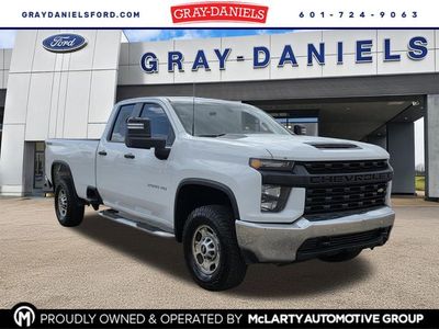 2020 Chevrolet Silverado 2500HD Work Truck in Summit White — front three-quarter view