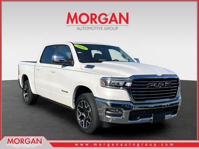 2026 Ram 1500 Laramie in White — front three-quarter view