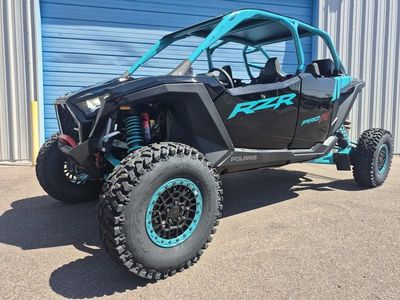 2025 Polaris RZR Pro R 4 Ultimate in BLACK CRYSTAL / RADIANT GREEN — front three-quarter view