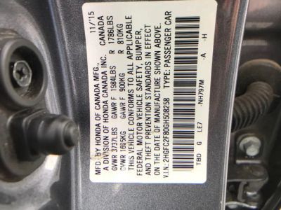2016 Honda Civic Sedan 4dr CVT EX W/ Sensing — photo 16 view