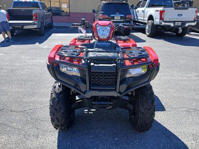 2026 Honda FourTrax Foreman 4x4 EPS in RED — front three-quarter view