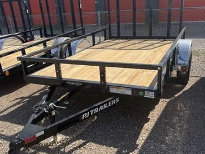 2026 PJ Trailers U7101 — front three-quarter view
