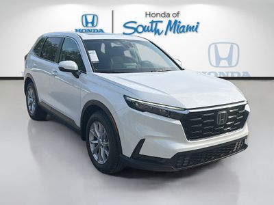 2024 Honda CR-V EX in sparkle silver metallic — front three-quarter view