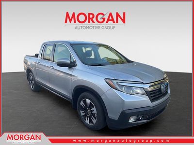 2020 Honda Ridgeline RTL in Silver — front three-quarter view