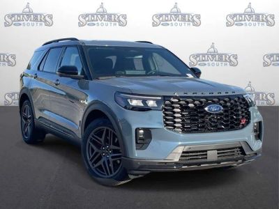 2026 Ford Explorer ST in Blue — front three-quarter view