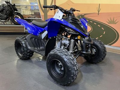 2026 Yamaha Raptor 110 in Team Yamaha Blue — front three-quarter view