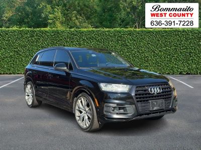 2019 Audi Q7 Prestige 55 TFSI quattro in Orca Black Metallic — front three-quarter view