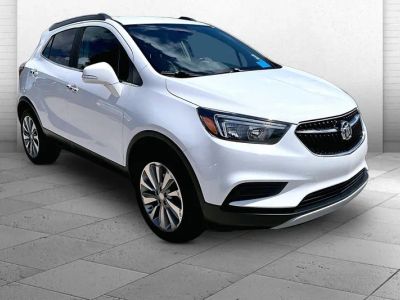 2019 Buick Encore Preferred in Summit White — front three-quarter view