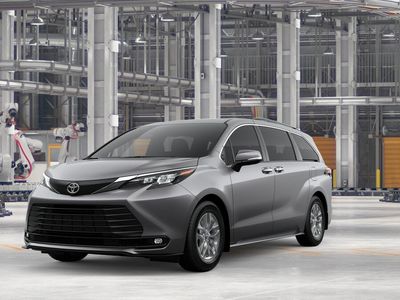 2026 Toyota Sienna XLE in Heavy Metal — front three-quarter view