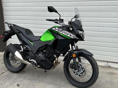 2025 Kawasaki Versys-X 300 ABS in LIME GREEN/BLACK — front three-quarter view