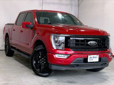 2023 Ford F-150 in Red Metallic — front three-quarter view