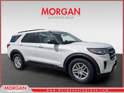 2026 Ford Explorer Active in White — front three-quarter view