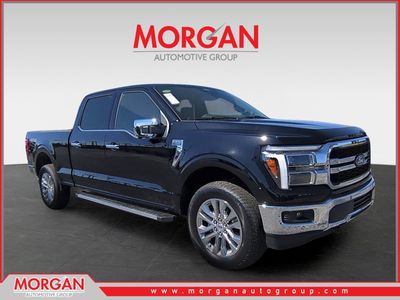 2025 Ford F-150 Lariat in Black — front three-quarter view