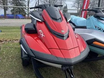 2026 Yamaha FX CRUISER HO W/AUDIO-Torch Red/White — front three-quarter view