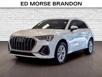 2024 Audi Q3 S line Premium in Whi/White — front three-quarter view