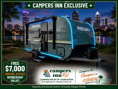 2025 Keystone RV Reign — front three-quarter view