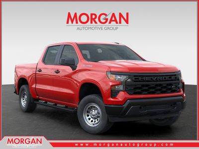 2026 Chevrolet Silverado 1500 Work Truck in Red Hot — front three-quarter view