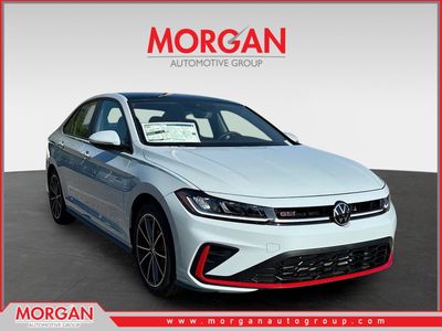 2026 Volkswagen Jetta GLI Autobahn in Gray — front three-quarter view