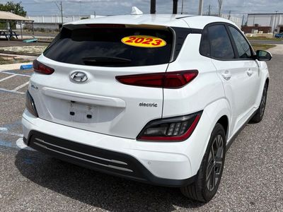 2023 Hyundai Kona Electric — rear three-quarter view