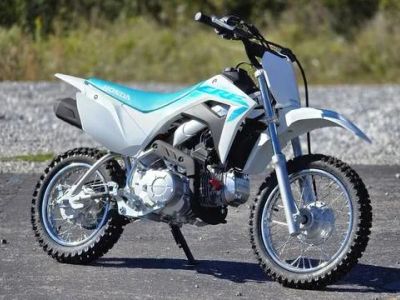 2024 Honda® CRF110F — front three-quarter view