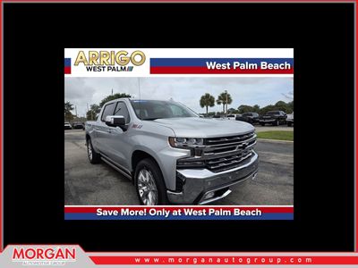 2019 Chevrolet Silverado 1500 LTZ in Silver — front three-quarter view
