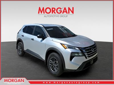 2025 Nissan Rogue S in Silver — front three-quarter view