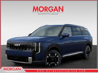 2027 Kia Telluride Hybrid EX in Blue — front three-quarter view